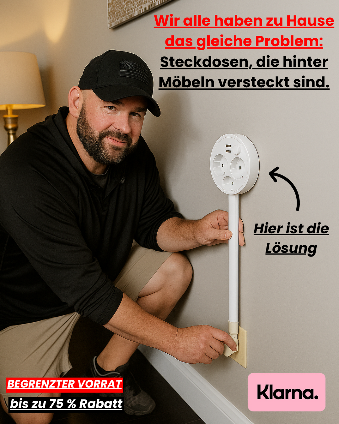 INIA® – Erweiterbare und drehbare Steckdosenverlängerung V1 (EU-Stecker)